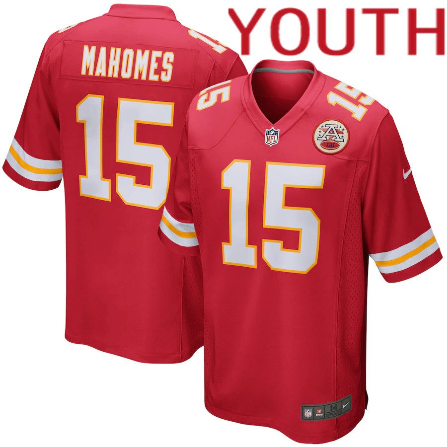 Youth Kansas City Chiefs #15 Patrick Mahomes Nike Red Game NFL Jersey->women nfl jersey->Women Jersey